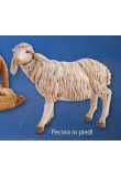 Pecora in piedi per presepe con statuine h 45 cm . Presepi Fontanini pecorella in piedi