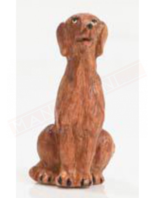 Fontanini cane seduto adatto per presepi con statuine h 9.5 10 cm