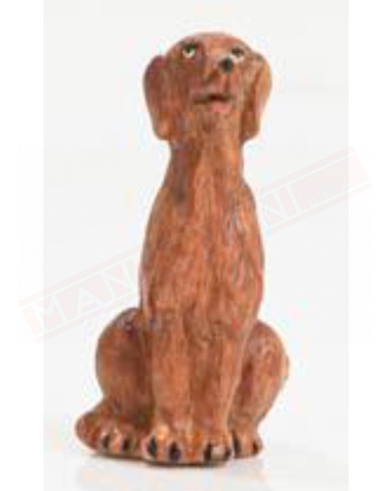 Fontanini cane seduto adatto per presepi con statuine h 9.5 10 cm