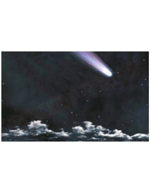 Sfondo per presepe carta cielo stellato con cometa misure art 100x70
