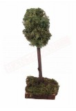 Albero piccolo su base sughero con muschio chioma di lichene verde 6x6x18 per presepe