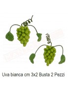 Miniature per presepe coppia grappoli uva bianca cm 2x3 per statuine da cm 12 19 busta 2 grappoli