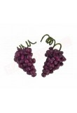 Miniature per presepe coppia grappoli uva nera cm 2x3 per statuine da cm 12 19 busta 2 grappoli