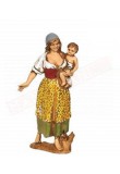 Statuina cm 8 per presepe donna con bimbo in braccio Martino Landi