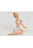 Ballerina in porcellana 9.5x h 10 ideale per essere posizionata su base con carillon 4035