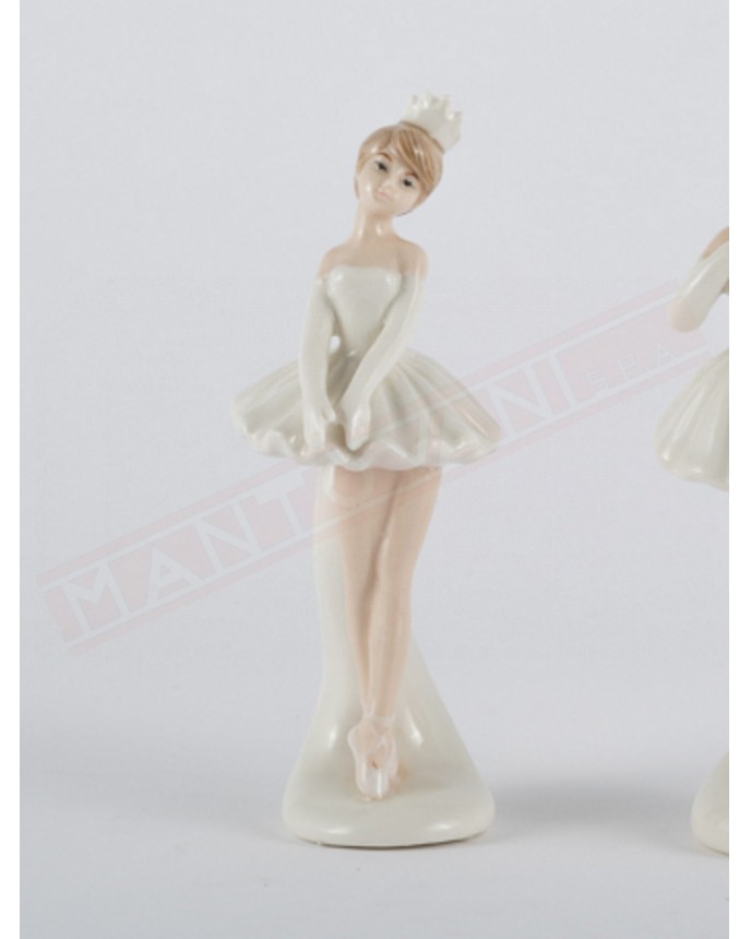 Ballerina principessa in porcellana 5x h12.5 ideale per essere posizionata su base con carillon 4035