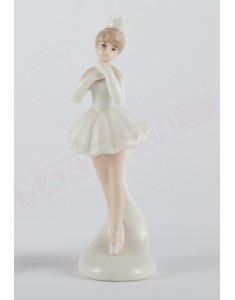 Ballerina principessa in porcellana 5x h12.5 ideale per essere posizionata su base con carillon 4035