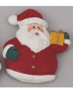 Calamita Natalizia con Babbo Natale con pacco doni cm 5