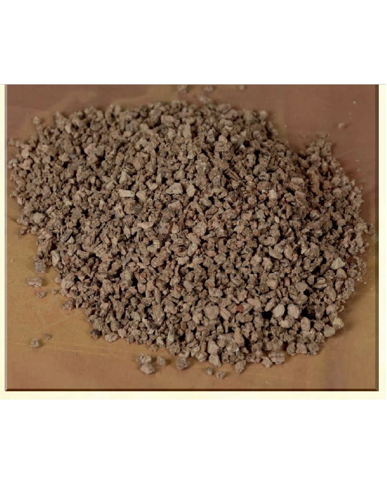 Granella di sughero in granuli piccoli da utilizzare nel presepe come terra del deserto per fare stradine ecc.