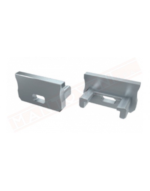 tappo terminale cieco grigi per profilo alluminio tipo A prezzo pezzo singolo