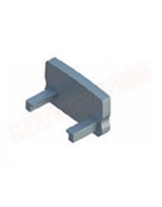 tappo terminale cieco grigi per profilo alluminio tipo D prezzo pezzo singolo