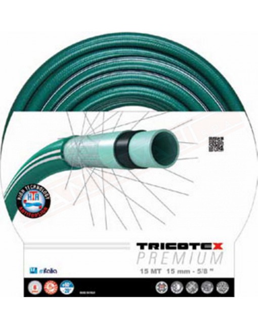 Tubo Pvc diametro interno 15 mm tricotex premium 5\8 rotolo da 15 metri