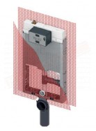 Cassetta incasso Tece Octa II per sospesi spessore 8 cm larghezza 44 cm con allacciamento per aspirazione odori