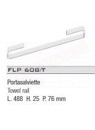 Tl.bath Flesso portasalviette fissaggio con vite e tassello 48.8x25x76 mm in plexyglass