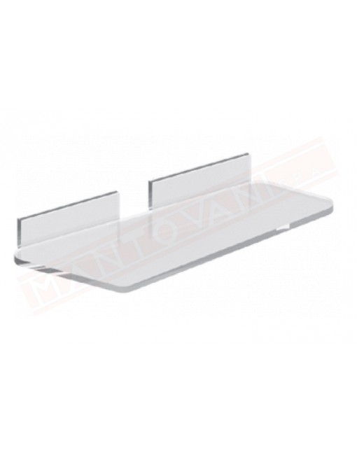 Tl.bath Flesso plexyglass mensola fissaggio con tasselli 349x48x140 mm in ottone cromato