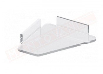 Tl.bath Flesso plexyglass mensola fissaggio con tasselli 203x48x200 mm in plexyglass trasparente