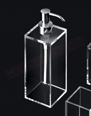 Tl.bath Flesso dispenser grande da appoggio 70x240x70 mm in plexyglass