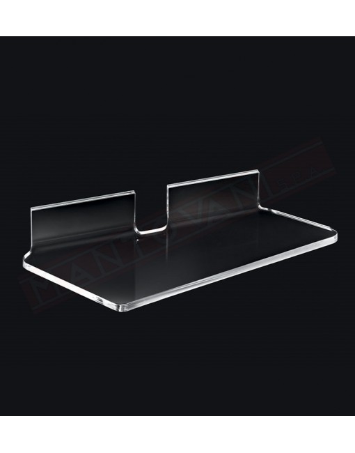 Tl.bath Flesso plexyglass mensola fissaggio con adesivo 349x48x140 mm in ottone cromato