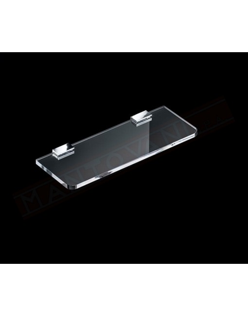 Tl.bath Simple mensola 330x45x129 mm in plexyglas trasparente e ottone cromato