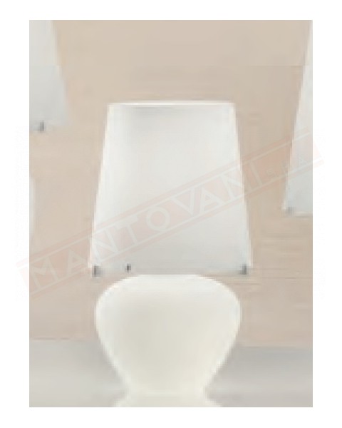 Vistosi Naxos 33 lampada da tavolo in vetro bianco satinato diam 20 h 33 1xe14