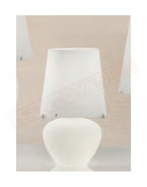 Vistosi Naxos 33 lampada da tavolo in vetro bianco satinato diam 20 h 33 1xe14