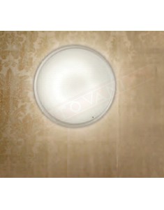Vistosi Pod plafoniera in vetro bianco lucido diam 55 h 8 4 portalampada g9