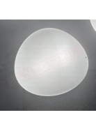 Vistosi Balance plafoniera in vetro bianco lucido a led 19.5w 39v 2850LM 3000K dimmerabile cm 56x48 sp18