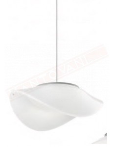 Vistosi Balance sospensione in vetro bianco lucido 1 x e14 diametro 24 cm H.11 cm + cavo140 cm max