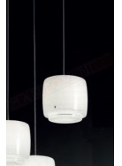 Vistosi Bot sospensione in vetro bianco lucido attacco g9 diametro 16 cm H.15 cm + cavo max 140 cm