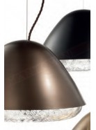 Vistosi Kira sospensione in cristallo baloton metallo bronzo diam 32 h 20 + cavo cm 120 1 p.lampada e27