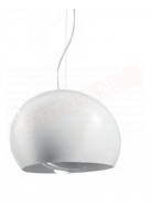 Vistosi Surface sospensione in vetro bianco con interno bianco diametro cm 27 h. 18 + cavo con 1 portalampada e27