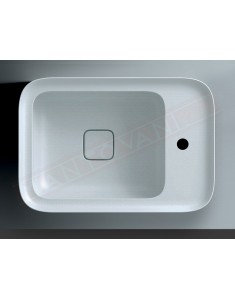 Lavabo Bagno da incasso Cameo collection 550x380x37 bianco opaco . Valdama lavabo senza troppo pieno con foro rubinetteria