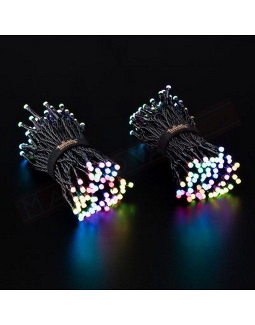 Twinkly catena luminosa 250 pixel led rgb con cavo nero 20 metri non prolungabile